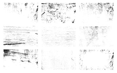 Vector grunge textures. Distress textures set. Old grunge background.
