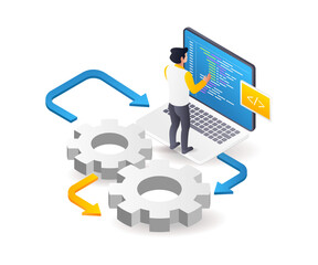 Programmers perform system operations on technological data