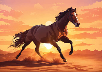 Obraz na płótnie Canvas happy horse vector