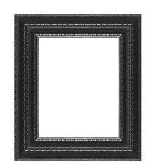 Fototapeta premium Black photo frame isolated on white background