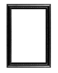 Fototapeta premium black photo frame old wooden photo frame background