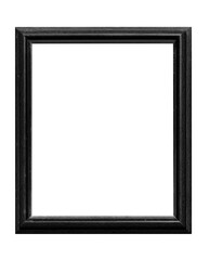 wooden photo frame isolated white background