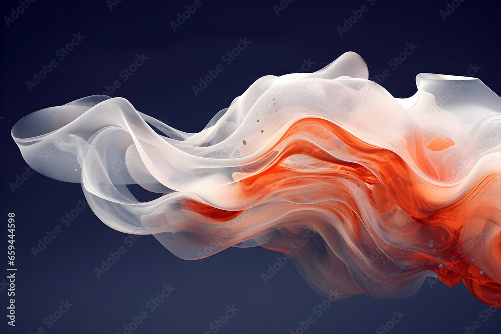 Canvas Prints abstract colorful gradient translucent wave background. modern glossy colorful translucent fluid mot