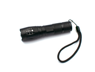 Black flashlight on a white background.