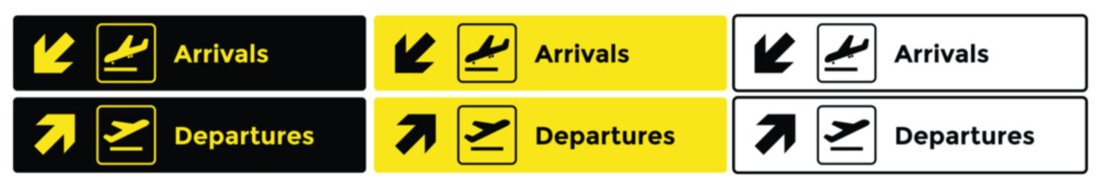 Airport Arrival Sign Vector on isolated white background. EPS 10