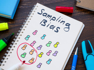 Notepad with marks about sampling bias.