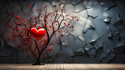 Abstract background with hearts for Valentine's Day.