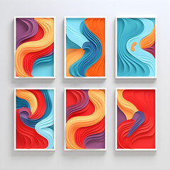 set of colorful backgrounds, colorful frame