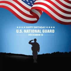 Fotobehang National Guard Birthday. United States National Guard Birthday.  © Artist Rubel