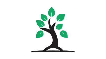 Tree green vector illustrations. roots mangrove tree vector design on a white background.