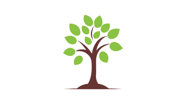 Tree green vector illustrations. roots mangrove tree vector design on a white background.