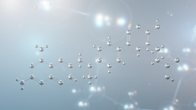 methotrexate molecular structure, 3d model molecule, antineoplastic agents, structural chemical formula view from a microscope