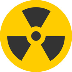 Fototapeta premium Radiation icon vector. Warning radioactive sign danger symbol.