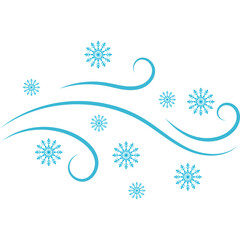 Winter Wind Blowing Snowflake 