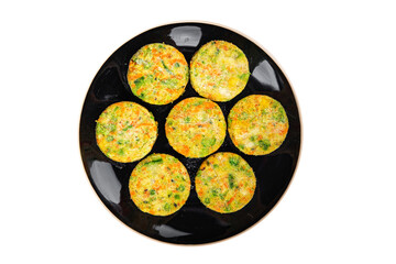 cutlet tasty vegetable dish potatoe, broccoli, carrot, onion, vegetables meal food snack on the table copy space food background rustic top view keto or paleo diet vegetarian vegan food no met