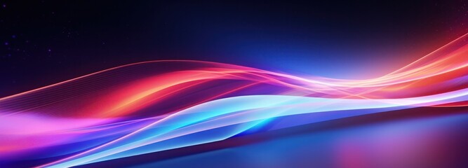 speed of light neon stripes blue and red glowing abstract background