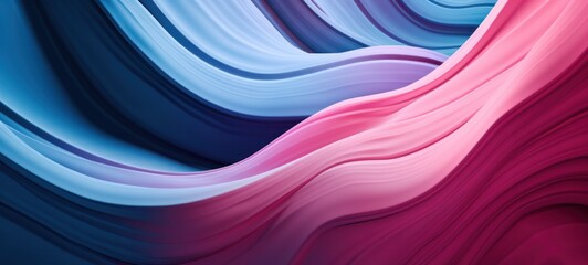 abstract undulating forms 3d pink and blue background