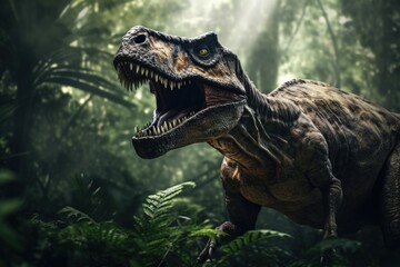 Tyrannosaur rex in the jungle
