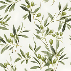 Olive plant branches, like a tile, background.