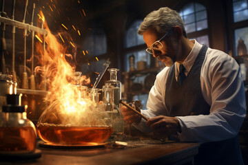 photo of scientist conducted groundbreaking experiments in the lab