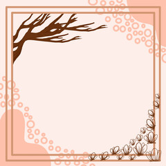 Creative floral boho abstract surface design