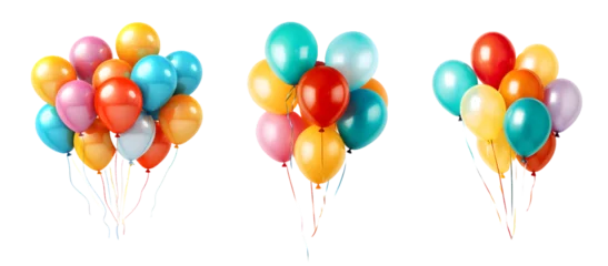 Fototapeten Balloons on transparent PNG background, isolated on white background, Generative Ai © PNG Store