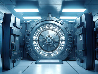  3D Illustration of a Bank Vault