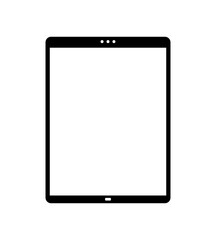 Modern tablet template with transparent background. Tablet electronic device. Simple vector illustration of an icon