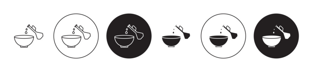 Cooking oil and bowl Sign Set. Olive oil vector icon for UI designs.