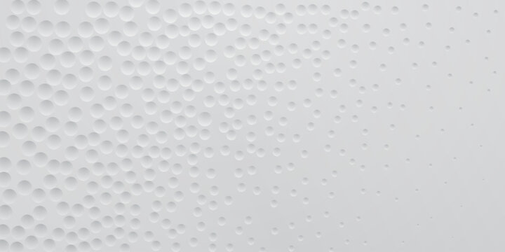 Abstract background in white colors with many concave small circles