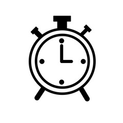 alarm clock icon on white background