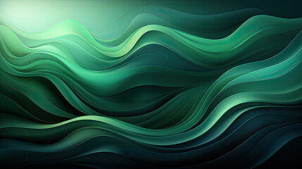 Abstract organic green lines as wallpaper background illustration