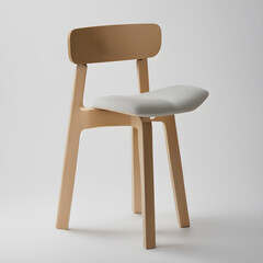 wooden chair isolated on white