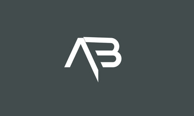 AB, BA, A, B Abstract Letters Logo Monogram