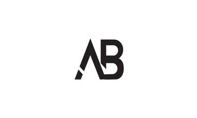 AB, BA, A, B Abstract Letters Logo Monogram
