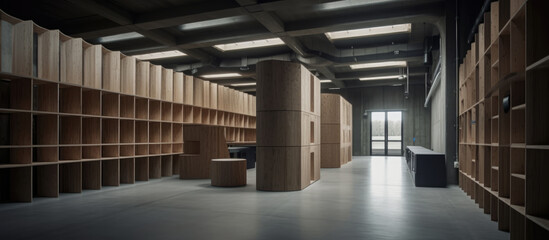 Modern Empty Warehouse or Storage Interior