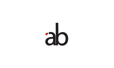 AB, BA, A, B Abstract Letters Logo Monogram