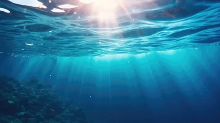 Foto auf Alu-Dibond Blue sea under the ocean © Fred