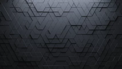 Fotobehang Triangular geometric 3D three dimensional pattern background © Crane Design