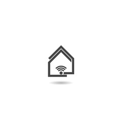 Smart house  icon with shadow