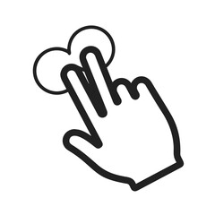 Hand icon symbol vector image. Illustration of the human finger design image