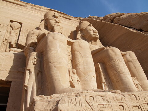 Templo de Ramses II. Abu Simbel, junto al lago Nasr.