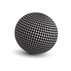 circle sphere. Black dotted circles. vector illustration