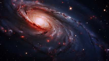 Fototapeta premium Andromeda Galaxy with an overlay of M31's nebula, intricate realism, myriad colors, unparalleled clarity, dynamic range optimization