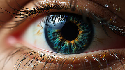 A Beautiful Detailed Crisp Healthy Women Glossy Wet Eye Retina
