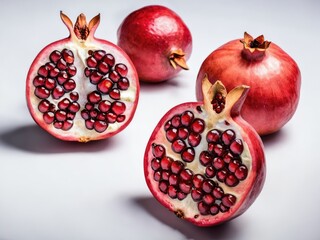 pomegranate on white background