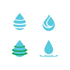 Water drop illustration logo vector design