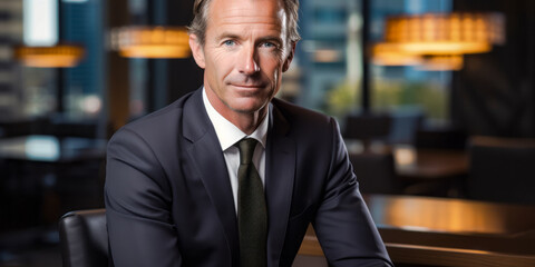 Naklejka premium The Guiding Force: Chief Executive at the Helm.