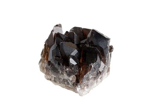 morrosus, Morion mineral stone macro on white background