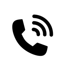 telephone connection icon on white background
